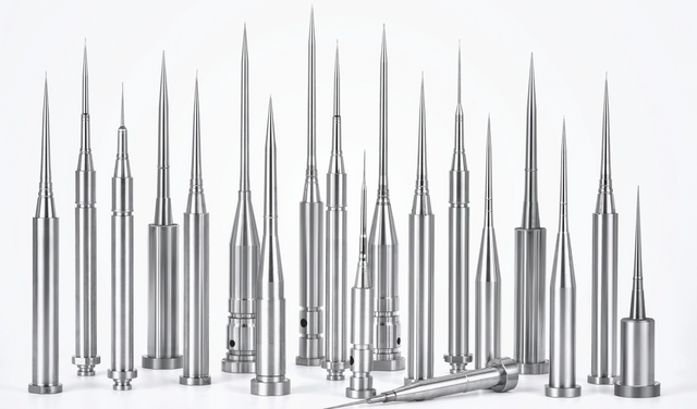 Piezas de molde personalizadas para inyección de plástico médico: fabricadas con M380-S136 para pines y copas médicos